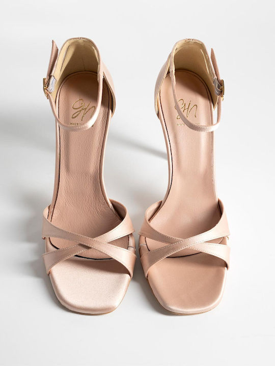 Gin30 Stoff Sandalen Rosa