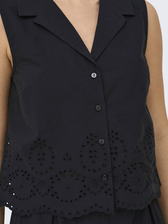 Sleeveless Women's Shirt Black