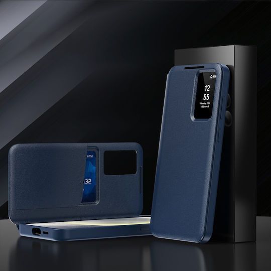 Samsung Galaxy S24 Ultra Smart View Wallet Klapphülle Blau