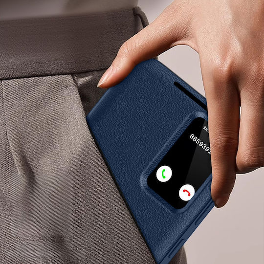 Samsung Galaxy S24 Ultra Smart View Wallet Klapphülle Blau