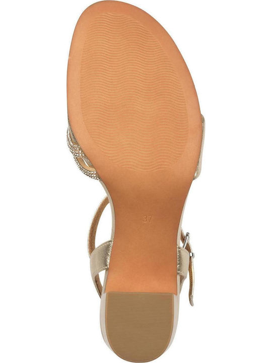 Sandalen mit Strass Gold