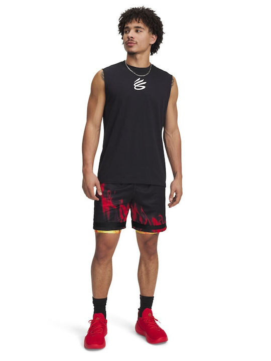 Curry 2 in 1 Αθλητική Ανδρική Βερμούδα Μαύρη