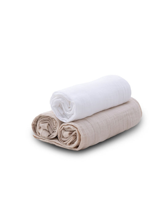 Matex Swaddle Blanket Beige 70x80cm. 3pcs