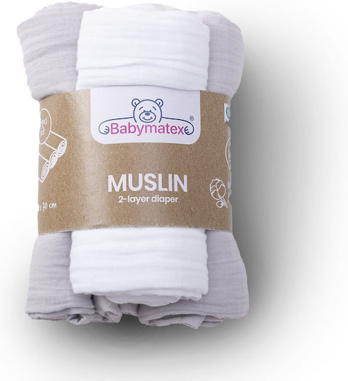 Matex Swaddle Blanket Gri 70x80εκ. 3buc