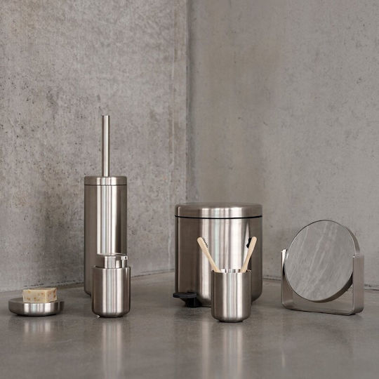 Zone Denmark Inox Καλαθάκι Μπάνιου 4lt Γκρι