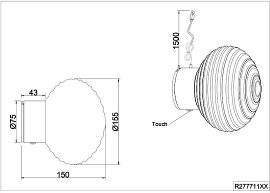 Trio Lighting Φωτιστικό Τοίχου Trio Lighting Φωτιστικό Τοίχου
