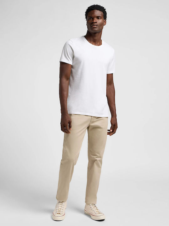 Trousers Chino Elastic in Slim Fit Stone