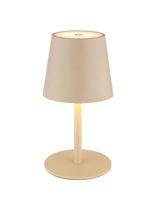 Globo Lighting Table Lamp LED with Beige Shade and Base