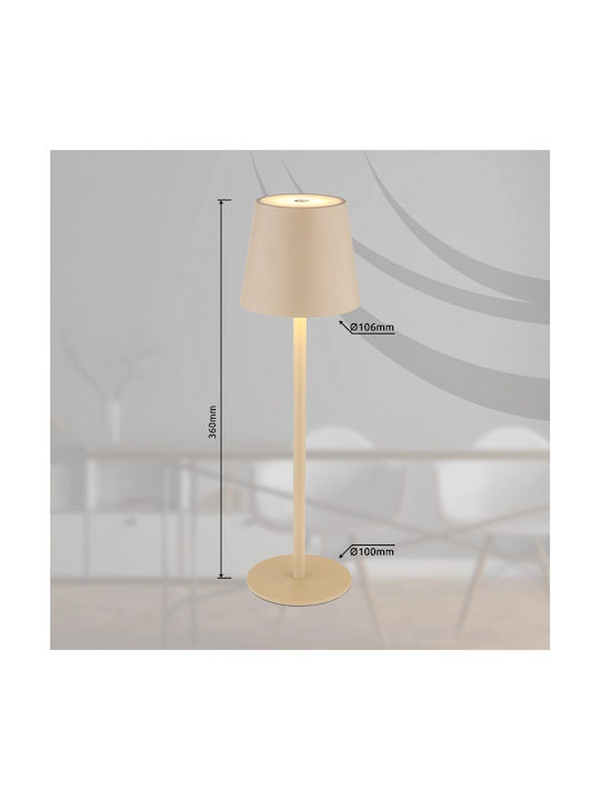 Globo Lighting Table Lamp LED with Beige Shade and Base