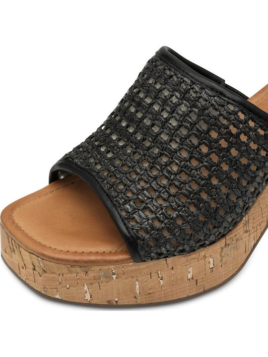 Mules with Chunky High Heel in Black Color