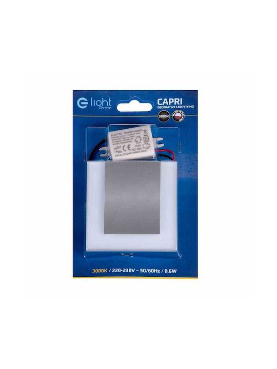 Eko Light Φωτιστικό Τοίχου με Ενσωματωμένο LED και Θερμό Λευκό Φως