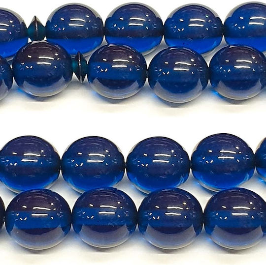 Roloi Komboloi Mastic Worry Beads with 33 Beads Blue 30cm