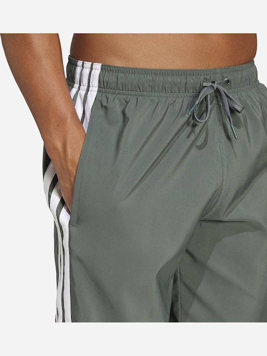 3-stripes Men's Swimwear Shorts Green Striped