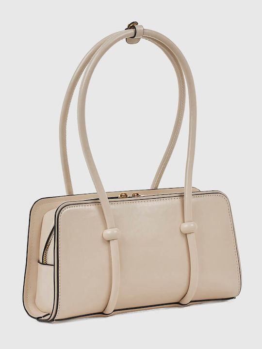 Damentasche Schultertasche Ecru