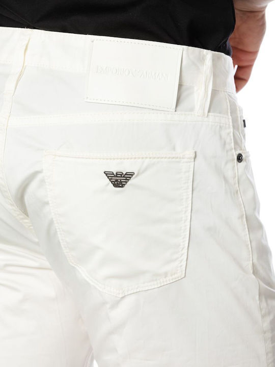 Pantaloni Jeans pentru Bărbați Alb
