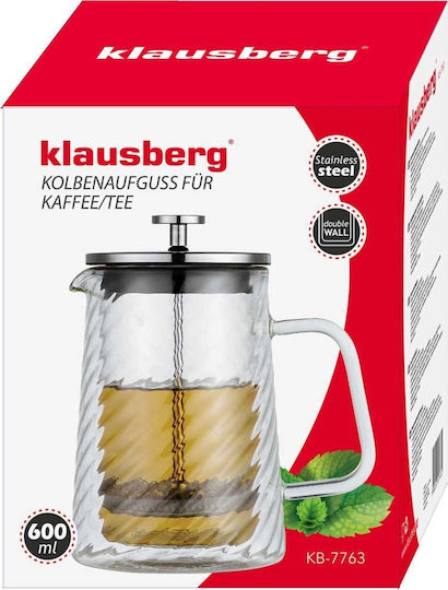 Klausberg Manual Filter Coffee Maker Stainless Steel Silver 600ml