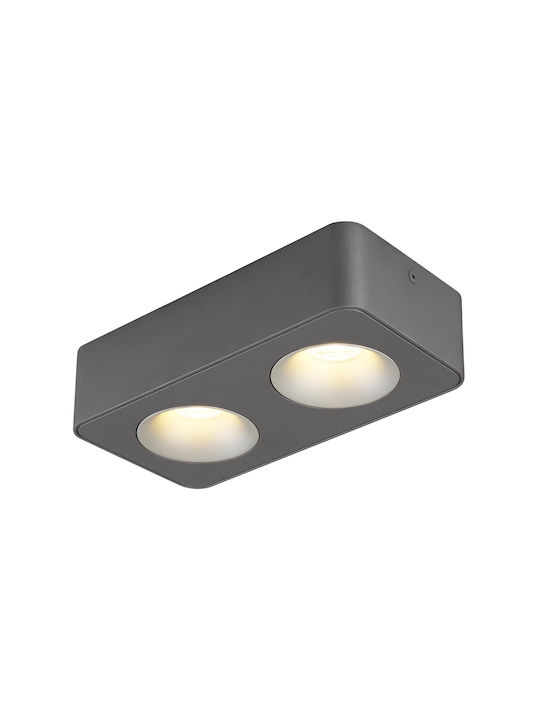 Globo Lighting Double LED Warm White Spot in Gray Color