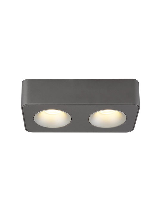 Globo Lighting Double LED Warm White Spot in Gray Color