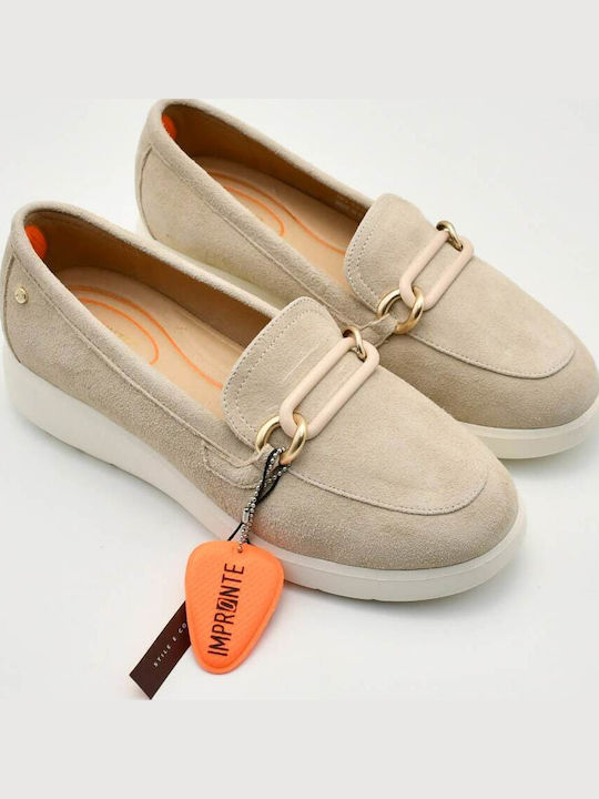 Δερμάτινα Γυναικεία Loafers σε Ροζ Χρώμα