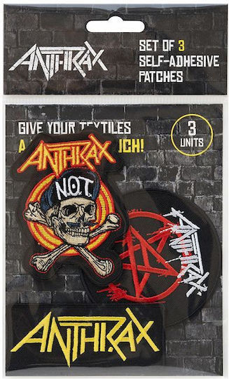 Σετ 3 Ραφτά Patches Anthrax