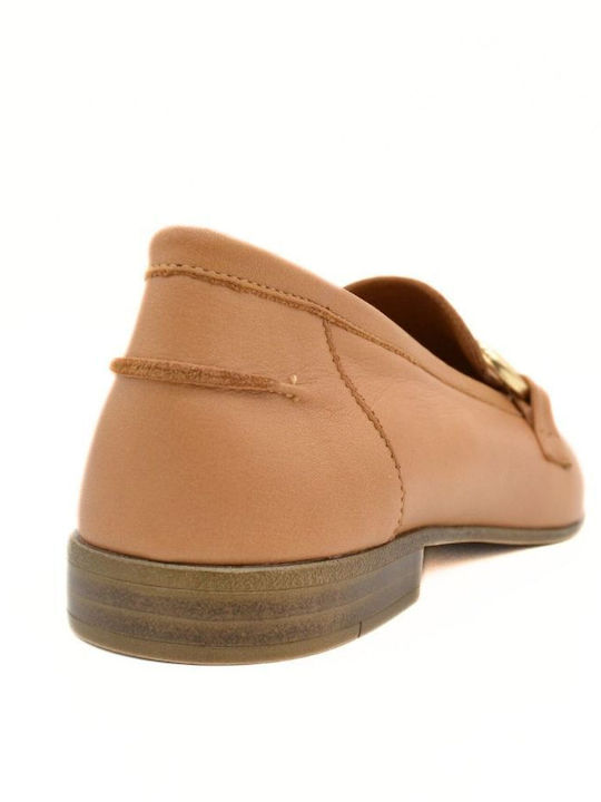 Δερμάτινα Γυναικεία Loafers σε Ταμπά Χρώμα