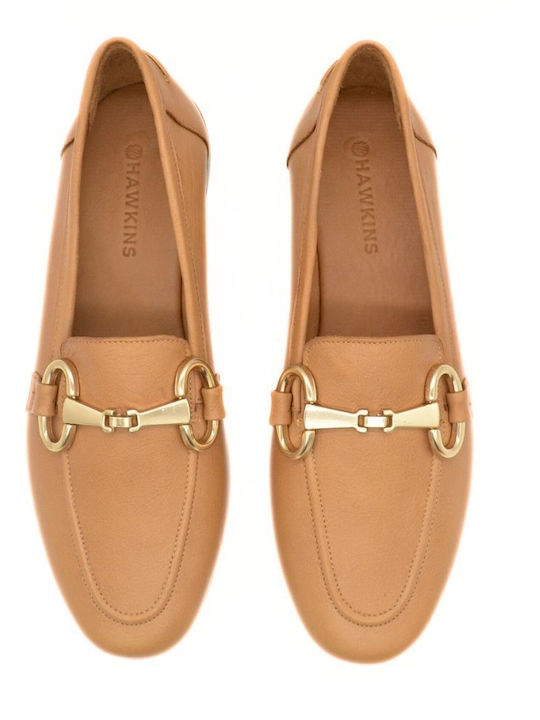 Δερμάτινα Γυναικεία Loafers σε Ταμπά Χρώμα