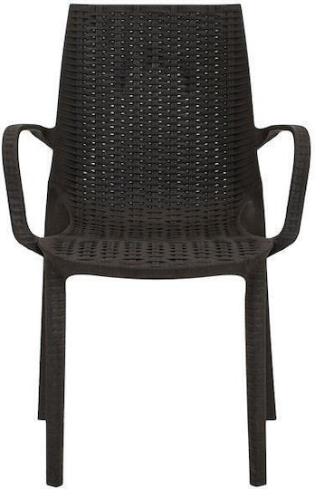 Καρέκλα New Sabrine Καφέ 58x52x88εκ.