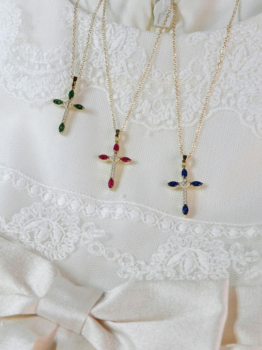 Art d or Дамски Златен Кръст 14K с Верижка