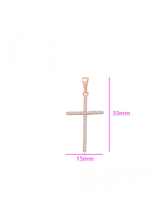 Chrysothemiss Damen Rosé Vergoldet Kreuz