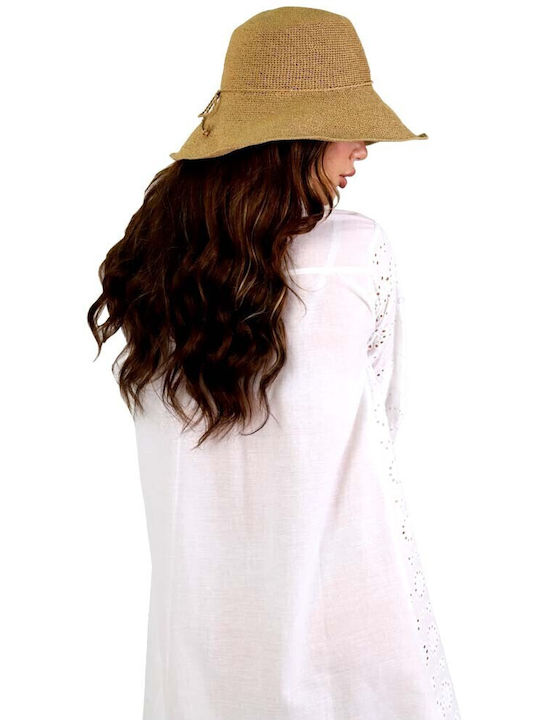 Aquablue Wicker Women's Hat Brown