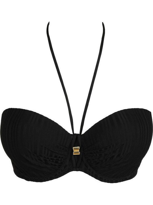 Strapless Bikini Top Μαύρο