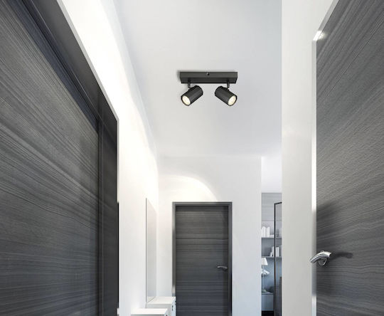 Globo Lighting Διπλό Σποτ σε Γκρι Χρώμα