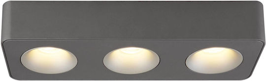 Globo Lighting Triple LED Warm White Spot in Gray Color