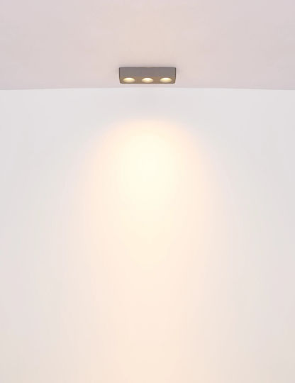 Globo Lighting Triple LED Warm White Spot in Gray Color