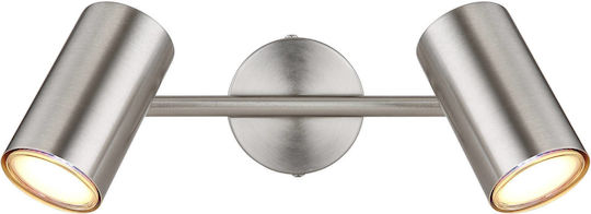 Globo Lighting Двойно Спот с Цокъл GU10 в Сребрист Цвят