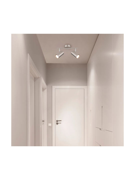 Globo Lighting Double Spot in Silver Color