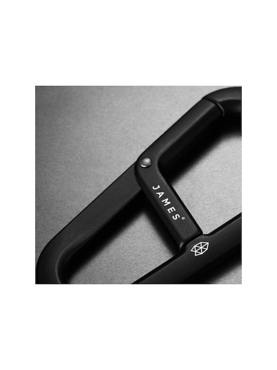 Karabiner-Schlüsselanhänger James Brand Hardin Schwarz