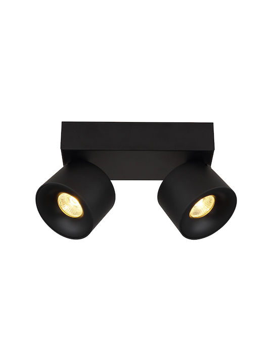 Globo Lighting Double LED Warm White Spot in Black Color
