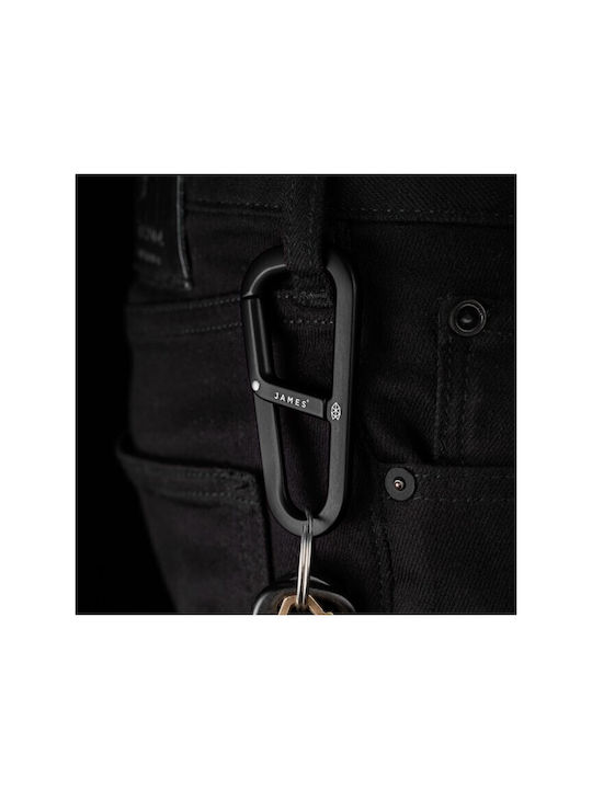 Karabiner-Schlüsselanhänger James Brand Hardin Schwarz