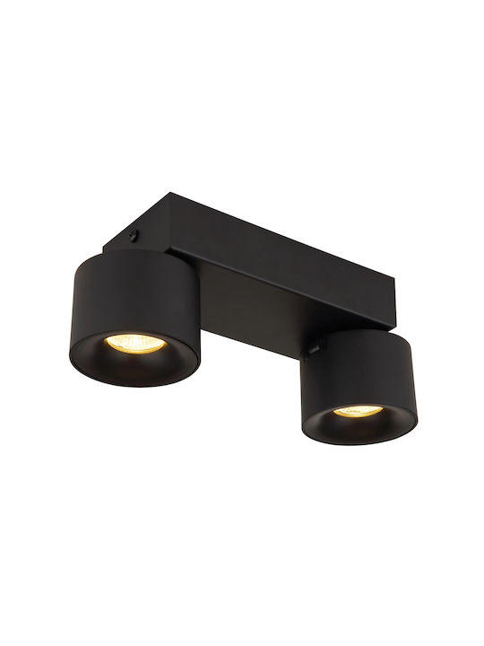 Globo Lighting Double LED Warm White Spot in Black Color