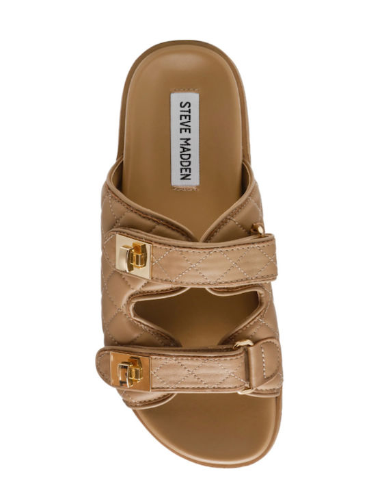 Schmona Leather Women's Flat Sandals in Brown Color