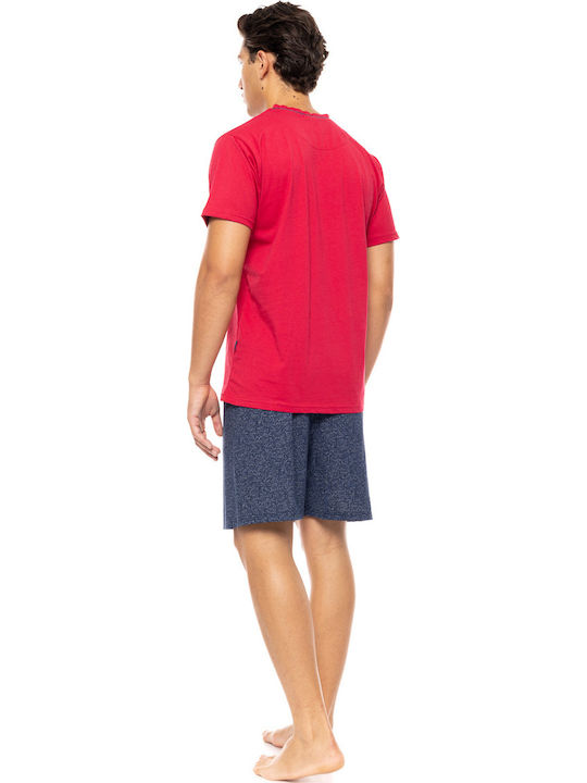 Ulisse Men's Summer Pajamas Set Red
