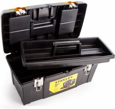 Stanley Series 2000 Hand Tool Case Plastic with Tobacco Case Dimensions: W48.9xD26xH24.8cm