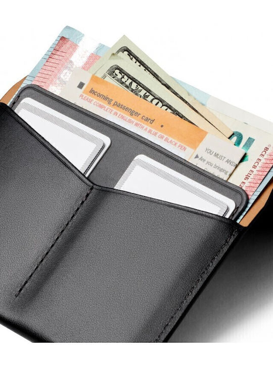 Leather Men's Wallet Travel with RFID Black