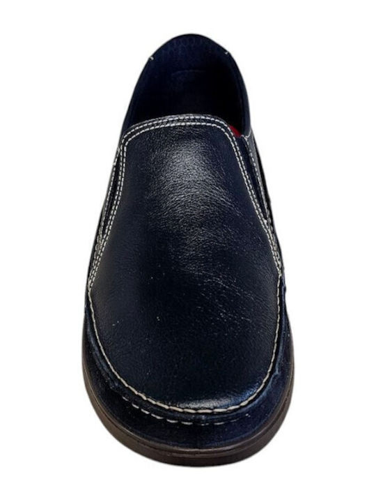 Men's Leather Casual Shoes Blue