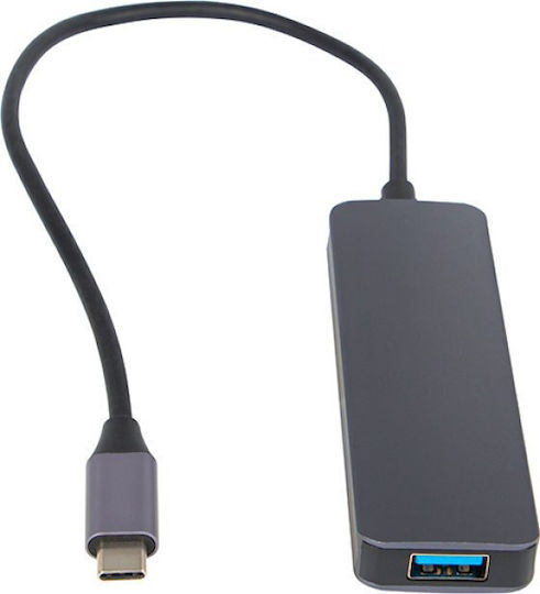 Blow USB Хъб 4 Порта USB 3.0 с USB-C Сребрист