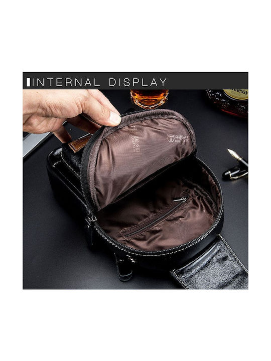 Leather Men's Bag Sling Black