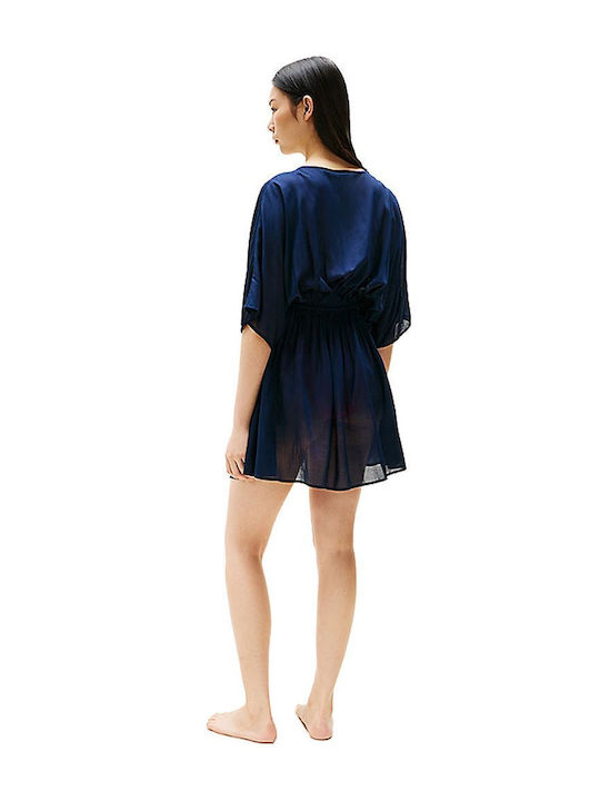 Caftan pentru femei Tommy Hilfiger Global Stripe Mini Dark Night Navy