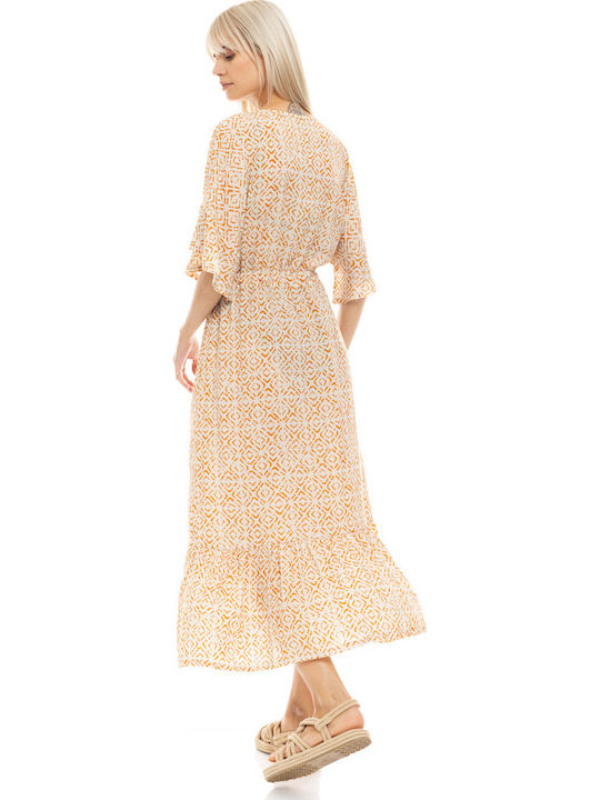 Women's Beachwear Pink Label Kimono Printed Sunset Regular Fit Viscose