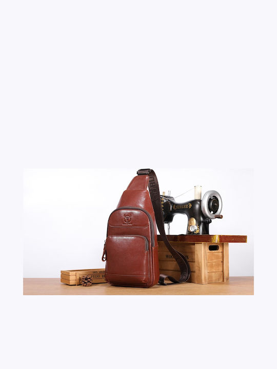 XB-097 Leather Men's Bag Sling Brown